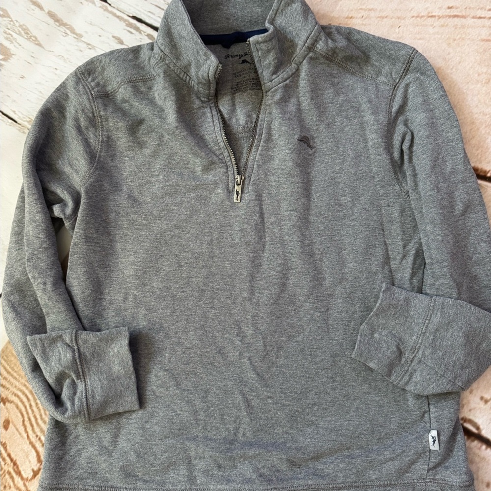 Tommy Bahama Kids Gray Quarter-Zip Sweatshirt